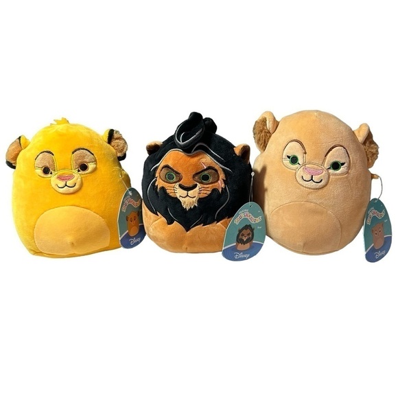 New Squishmallow The Lion King Bundle SIMBA, NALA & SCAR  7” Disney Bundle Set - Picture 1 of 5